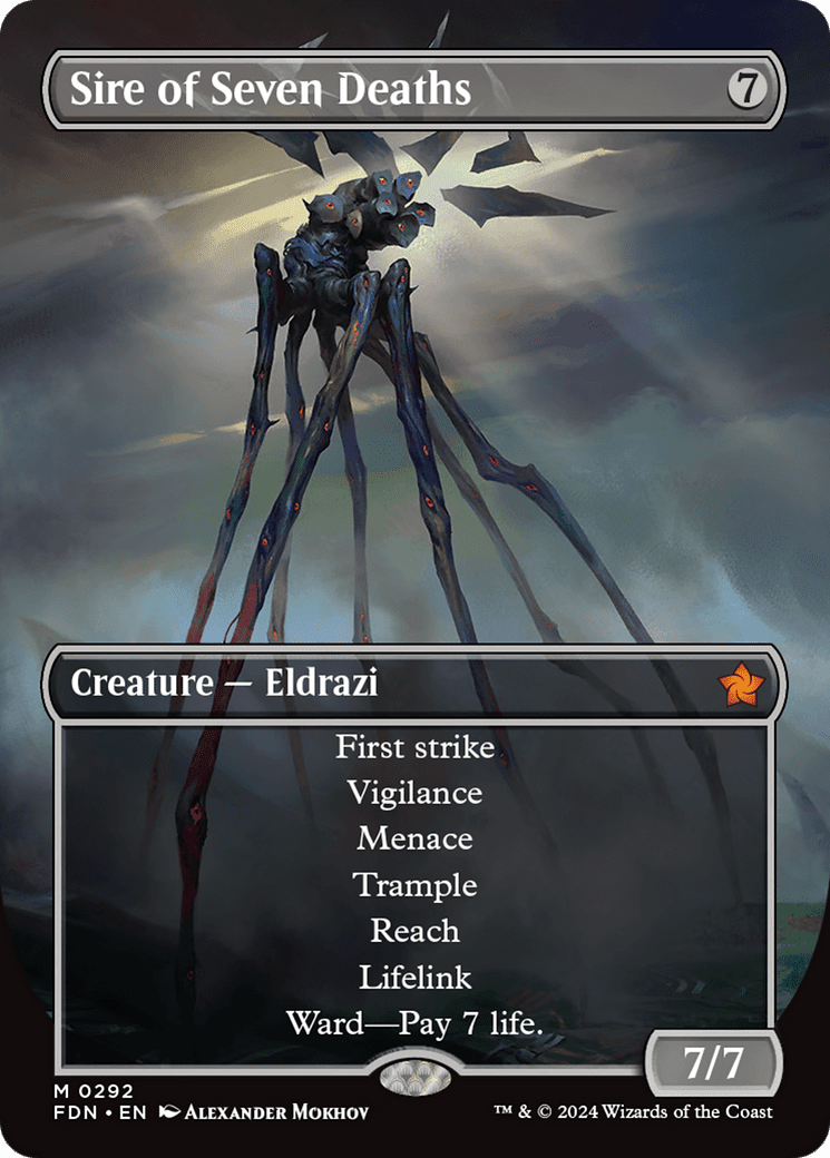 Sire of Seven Deaths (FDN-292) - Foundations (Borderless) Foil