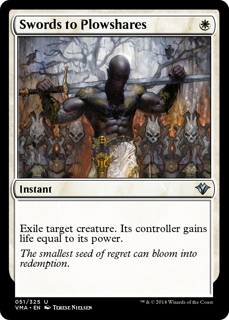 Swords to Plowshares (VMA-051) - Vintage Masters Foil