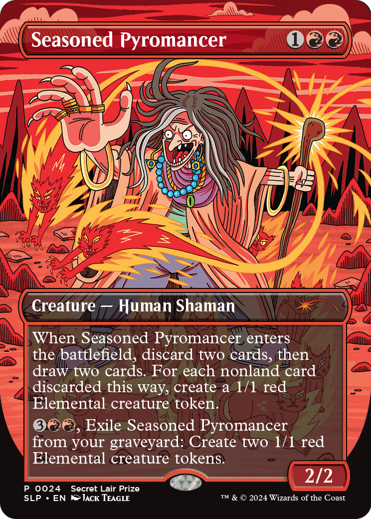 Seasoned Pyromancer (SLP-024) - Secret Lair Showdown (Borderless) Foil