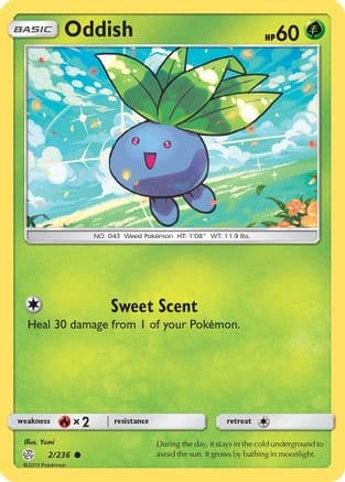 Oddish 002/236 - SM Cosmic Eclipse Reverse Holofoil