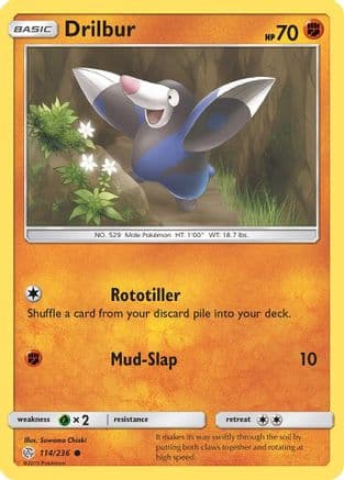 Drilbur 114/236 - SM Cosmic Eclipse Reverse Holofoil