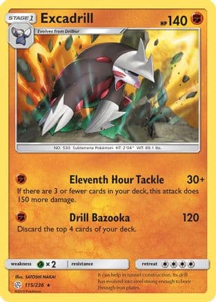 Excadrill 115/236 - SM Cosmic Eclipse Reverse Holofoil
