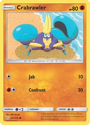 Crabrawler 121/236 - SM Cosmic Eclipse Reverse Holofoil