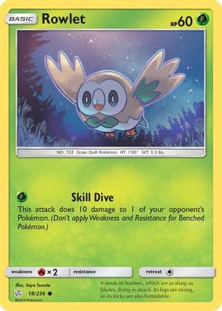 Rowlet 018/236 - SM Cosmic Eclipse Reverse Holofoil