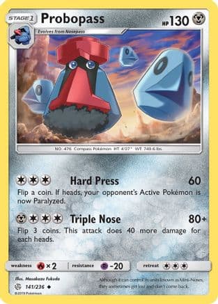 Probopass 141/236 - SM Cosmic Eclipse Reverse Holofoil