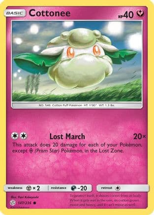 Cottonee 147/236 - SM Cosmic Eclipse Reverse Holofoil