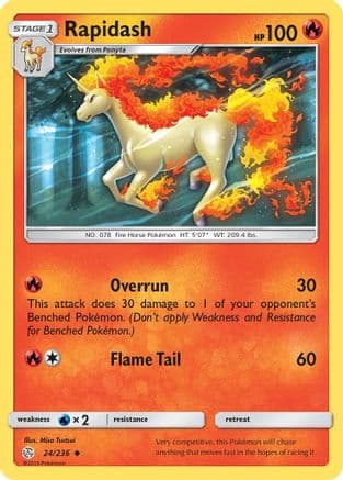 Rapidash 024/236 - SM Cosmic Eclipse Reverse Holofoil