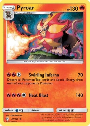Pyroar 37/236 - SM Cosmic Eclipse Reverse Holofoil