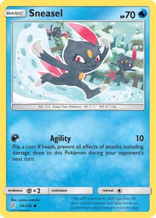 Sneasel 043 SM Cosmic Eclipse - Common