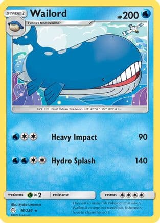 Wailord 046/236 - SM Cosmic Eclipse Reverse Holofoil