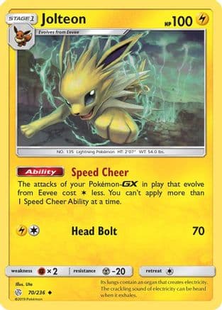 Jolteon 070/236 - SM Cosmic Eclipse Reverse Holofoil