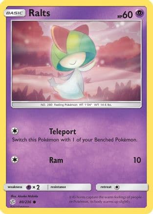 Ralts 080/236 - SM Cosmic Eclipse Reverse Holofoil