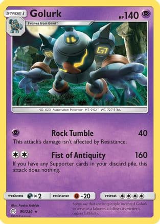 Golurk 090/236 - SM Cosmic Eclipse Reverse Holofoil