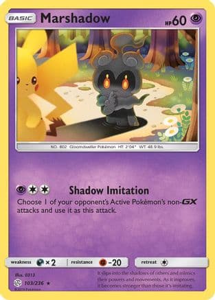Marshadow 103/236 - SM Cosmic Eclipse Reverse Holofoil