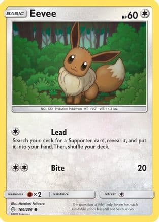 Eevee 166/236 - SM Cosmic Eclipse Reverse Holofoil