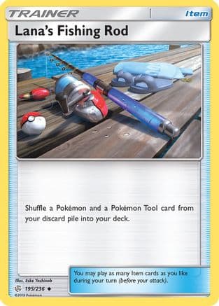 Lana's Fishing Rod 195/236 - SM Cosmic Eclipse Reverse Holofoil