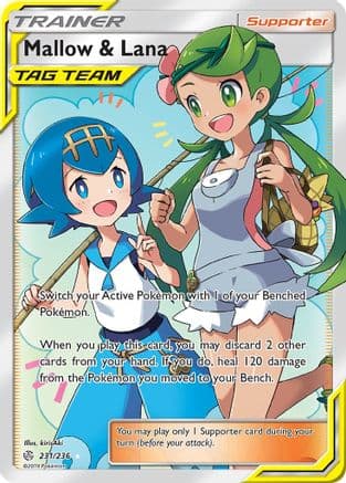 Mallow & Lana (Full Art) - Holofoil SM Cosmic Eclipse - Ultra Rare