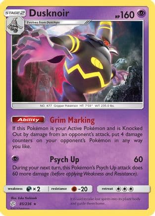 Dusknoir 85/236 - SM Cosmic Eclipse Reverse Holofoil