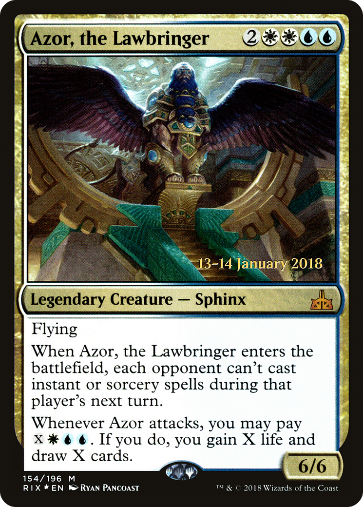 Azor, the Lawbringer (PRIX-154S) - Rivals of Ixalan Promos Foil