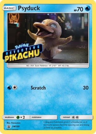 Psyduck SM199 (Detective Pikachu Stamped) SM199- SM Promos Holofoil