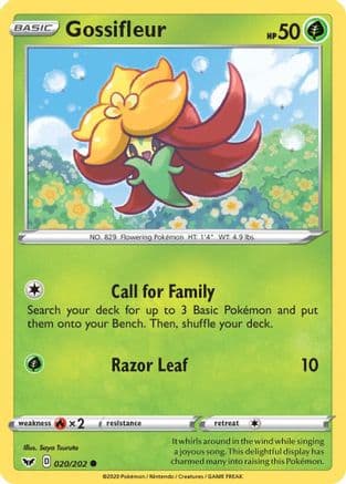 Gossifleur 020/202 - SWSH01 Sword & Shield Base Set Reverse Holofoil