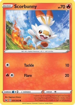 Scorbunny (031) (031) 031 SWSH01 Sword & Shield Base Set - Common