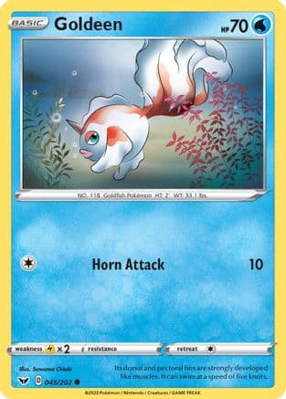 Goldeen 045/202 - SWSH01 Sword & Shield Base Set Reverse Holofoil