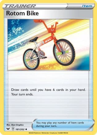 Rotom Bike 181/202 - SWSH01 Sword & Shield Base Set Reverse Holofoil