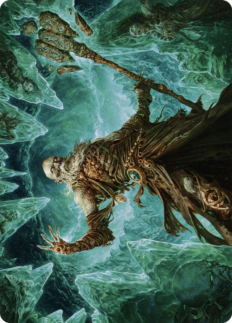 Draugr Necromancer // Draugr Necromancer (AKHM-022) - Kaldheim Art Series (Borderless)