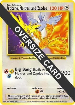 Articuno, Moltres, and Zapdos (Warner Bros. Promo) Jumbo Cards - Promo