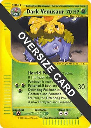 Dark Venusaur (Best of Game 7 Promo) 7- Jumbo Cards