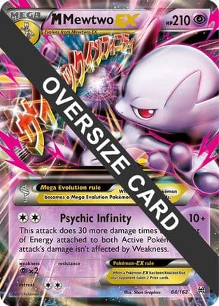 M Mewtwo EX - 64/162/162 - Holofoil Jumbo Cards - Promo
