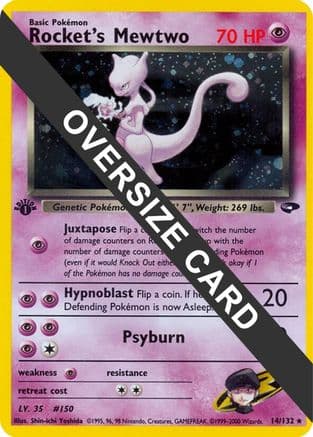 Rocket's Mewtwo 14/132 - Jumbo Cards Holofoil