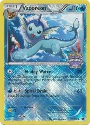 Vaporeon (State Championships) 25/108 - League & Championship Cards Reverse Holofoil