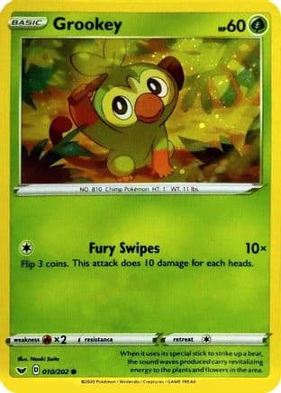 Grookey (Cosmos Holo) 010/202 - Blister Exclusives Holofoil