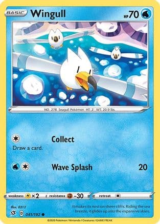 Wingull 041/192 - SWSH02 Rebel Clash Reverse Holofoil