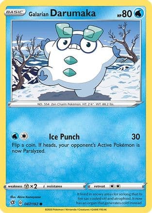 Galarian Darumaka 047/192 - SWSH02 Rebel Clash Reverse Holofoil