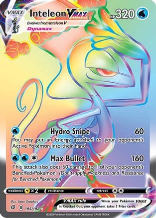 Inteleon VMAX (Secret) 195/192 - SWSH02 Rebel Clash Holofoil