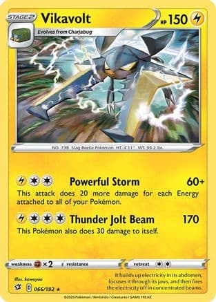 Vikavolt 066/192 - SWSH02 Rebel Clash Reverse Holofoil