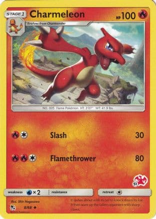 Charmeleon (# Charizard Stamped) 8/68 - Battle Academy