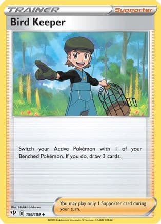 Bird Keeper 159/189 - SWSH03 Darkness Ablaze Reverse Holofoil