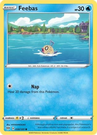 Feebas 038/189 - SWSH03 Darkness Ablaze Reverse Holofoil
