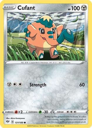 Cufant 131 - Reverse Holofoil SWSH03 Darkness Ablaze - Common