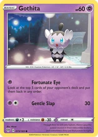 Gothita 073/189 - SWSH03 Darkness Ablaze Reverse Holofoil