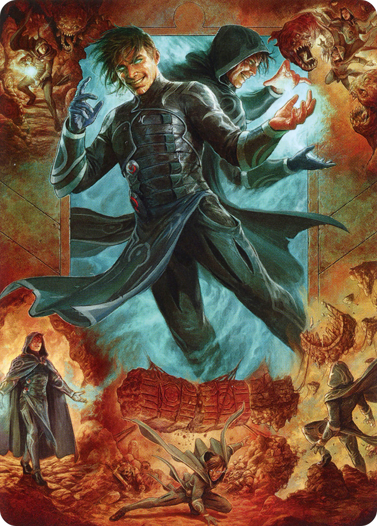 Jace, Mirror Mage // Jace, Mirror Mage (AZNR-002) - Zendikar Rising Art Series (Borderless) Foil