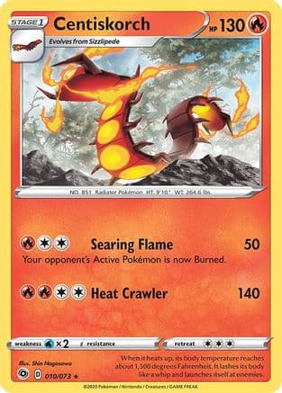 Centiskorch 010/73 - Champions Path Reverse Holofoil