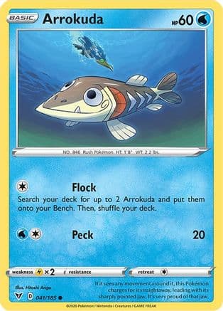Arrokuda 041/185 - SWSH04 Vivid Voltage Reverse Holofoil