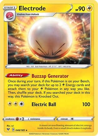 Electrode 046 - Reverse Holofoil SWSH04 Vivid Voltage - Holo Rare