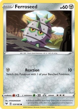 Ferroseed 123/185 - SWSH04 Vivid Voltage Reverse Holofoil