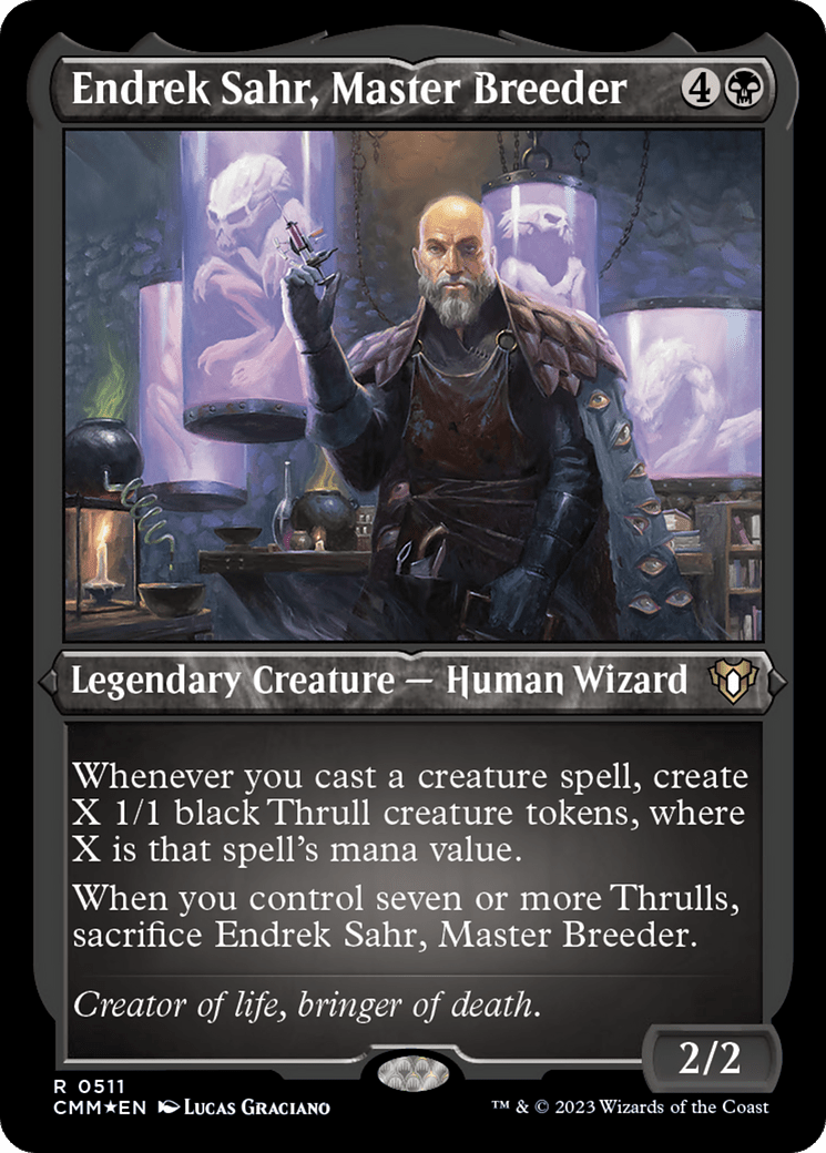 Endrek Sahr, Master Breeder (CMM-511) - Commander Masters Etched Foil